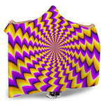 Yellow Dizzy Moving Optical Illusion Hooded Blanket