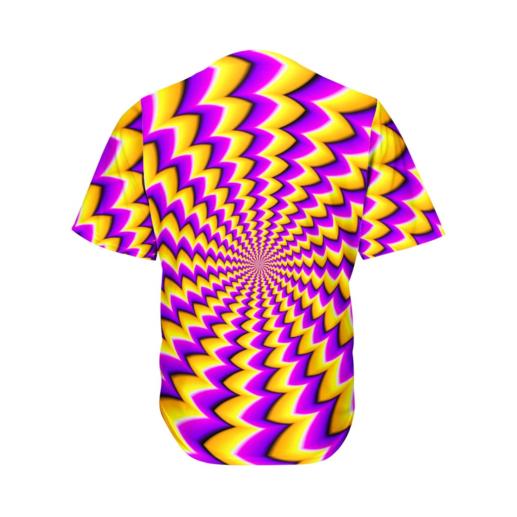 Yellow Dizzy Moving Optical Illusion Men's Baseball Jersey