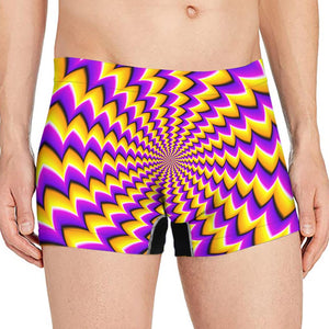 Yellow Dizzy Moving Optical Illusion Men's Boxer Briefs