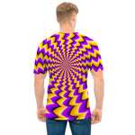 Yellow Dizzy Moving Optical Illusion Men's T-Shirt