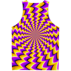 Yellow Dizzy Moving Optical Illusion Men's Tank Top