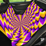 Yellow Dizzy Moving Optical Illusion Pet Car Back Seat Cover