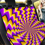Yellow Dizzy Moving Optical Illusion Pet Car Back Seat Cover