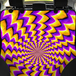 Yellow Dizzy Moving Optical Illusion Pet Car Back Seat Cover