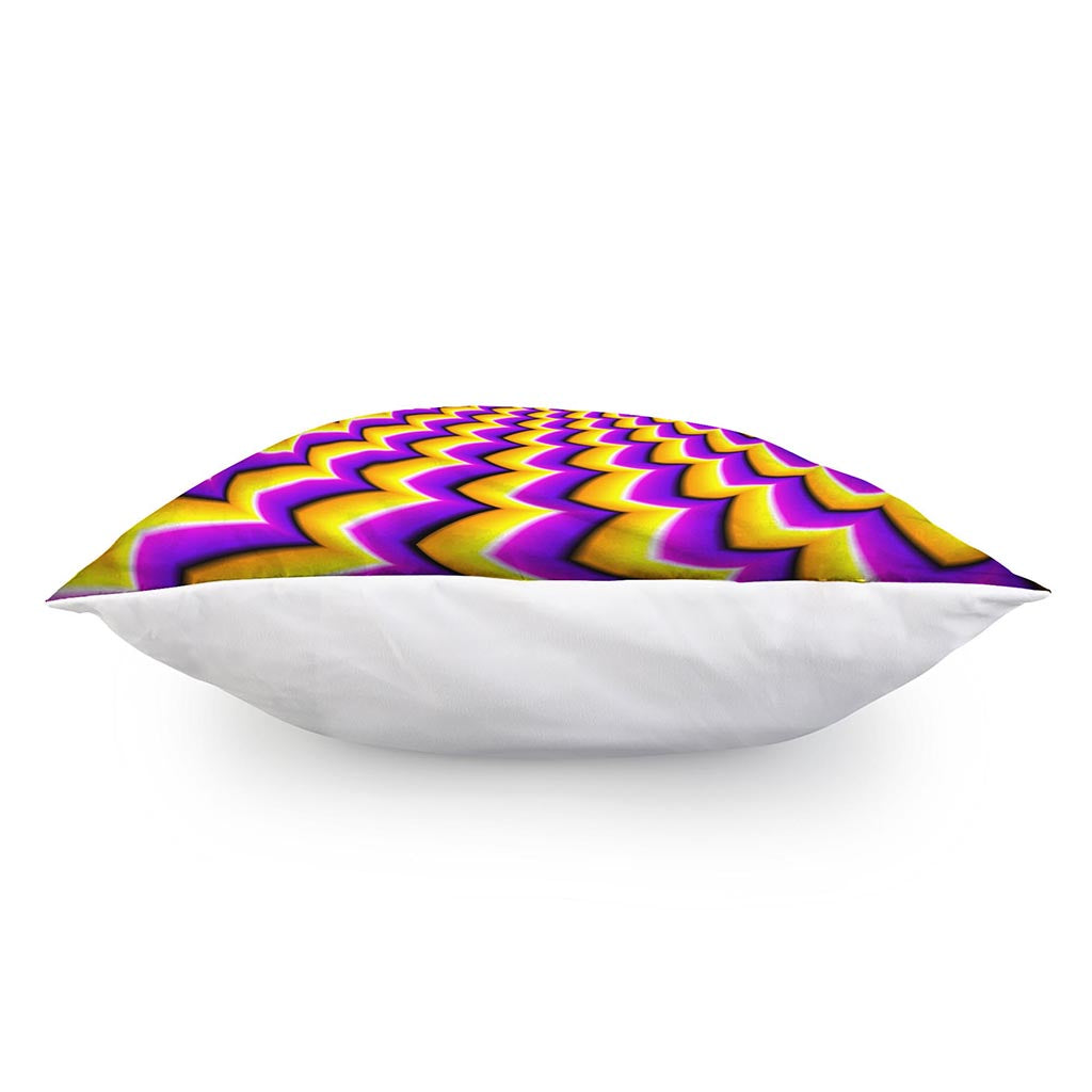 Yellow Dizzy Moving Optical Illusion Pillow Cover