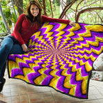 Yellow Dizzy Moving Optical Illusion Quilt