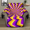 Yellow Dizzy Moving Optical Illusion Recliner Protector