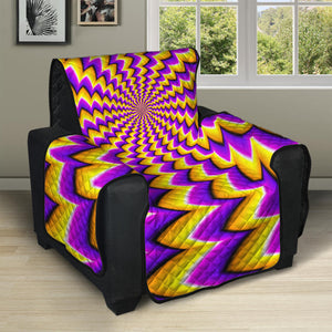 Yellow Dizzy Moving Optical Illusion Recliner Protector