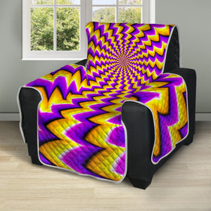 Yellow Dizzy Moving Optical Illusion Recliner Protector