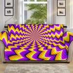 Yellow Dizzy Moving Optical Illusion Sofa Protector