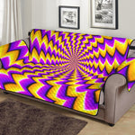 Yellow Dizzy Moving Optical Illusion Sofa Protector