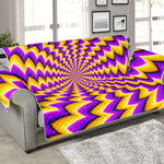 Yellow Dizzy Moving Optical Illusion Sofa Protector