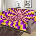 Yellow Dizzy Moving Optical Illusion Sofa Protector