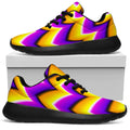 Yellow Dizzy Moving Optical Illusion Walking Shoes