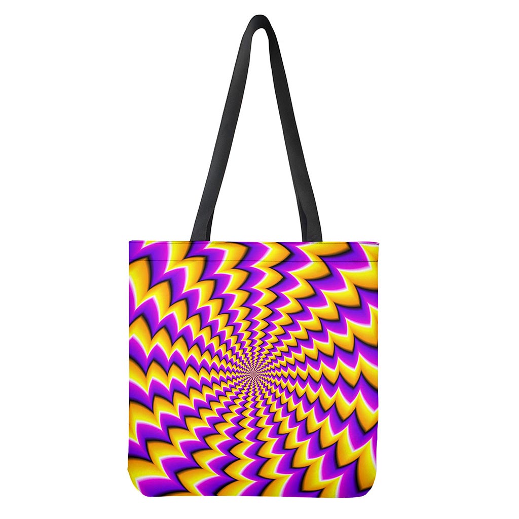 Yellow Dizzy Moving Optical Illusion Tote Bag