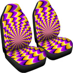 Yellow Dizzy Moving Optical Illusion Universal Fit Car Seat Covers