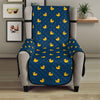 Yellow Duck Pattern Print Armchair Protector