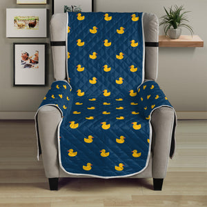 Yellow Duck Pattern Print Armchair Protector