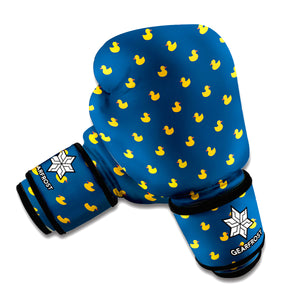 Yellow Duck Pattern Print Boxing Gloves