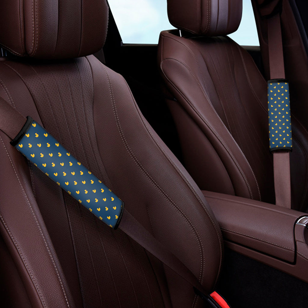 Yellow Duck Pattern Print Car Seat Belt Covers