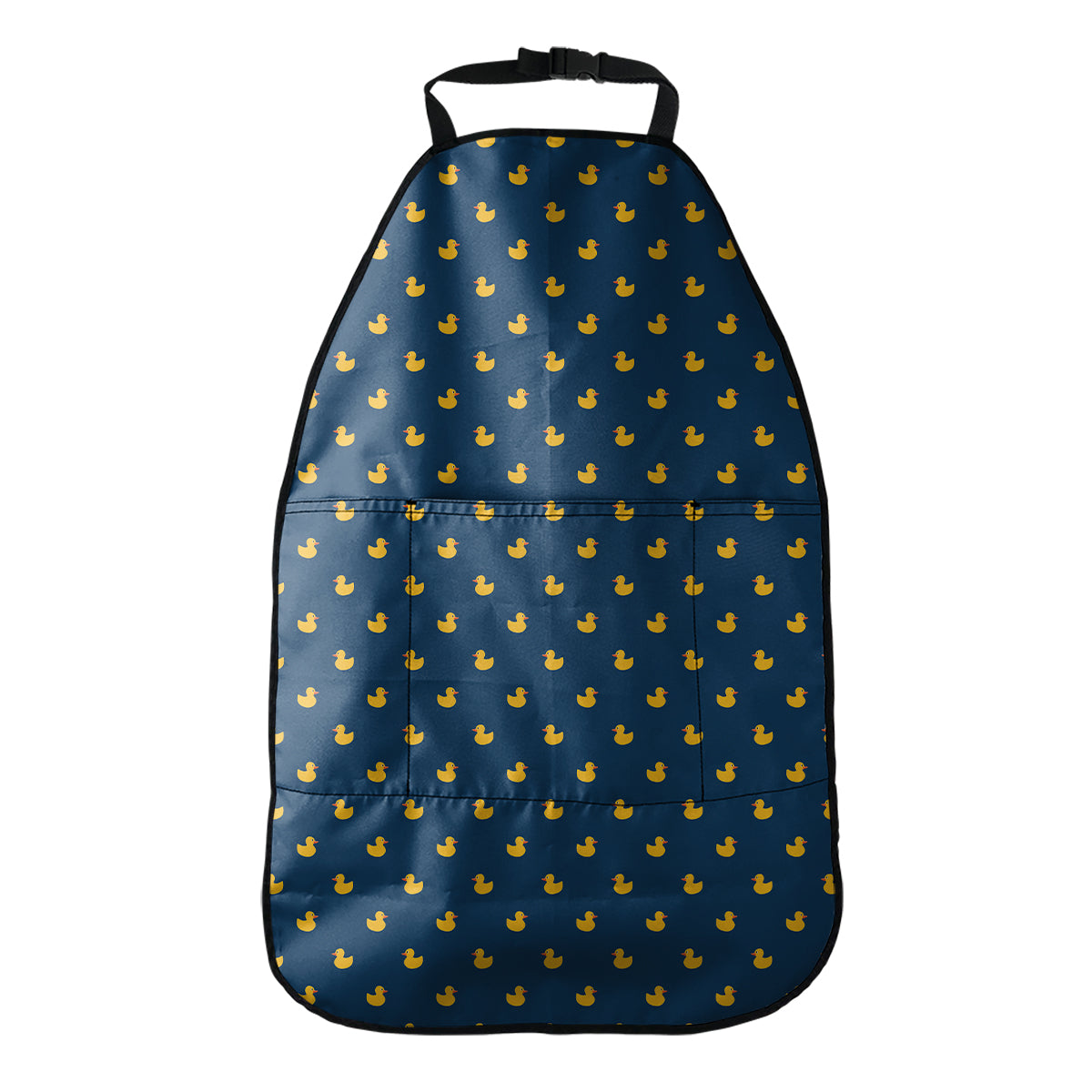 Yellow Duck Pattern Print Car Seat Organizers