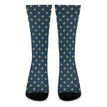 Yellow Duck Pattern Print Crew Socks