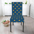 Yellow Duck Pattern Print Dining Chair Slipcover