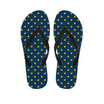 Yellow Duck Pattern Print Flip Flops