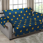 Yellow Duck Pattern Print Loveseat Protector