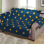 Yellow Duck Pattern Print Loveseat Protector