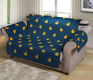 Yellow Duck Pattern Print Loveseat Protector