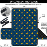 Yellow Duck Pattern Print Loveseat Protector