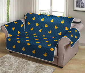 Yellow Duck Pattern Print Loveseat Protector