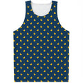 Yellow Duck Pattern Print Men's Tank Top