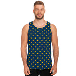 Yellow Duck Pattern Print Men's Tank Top