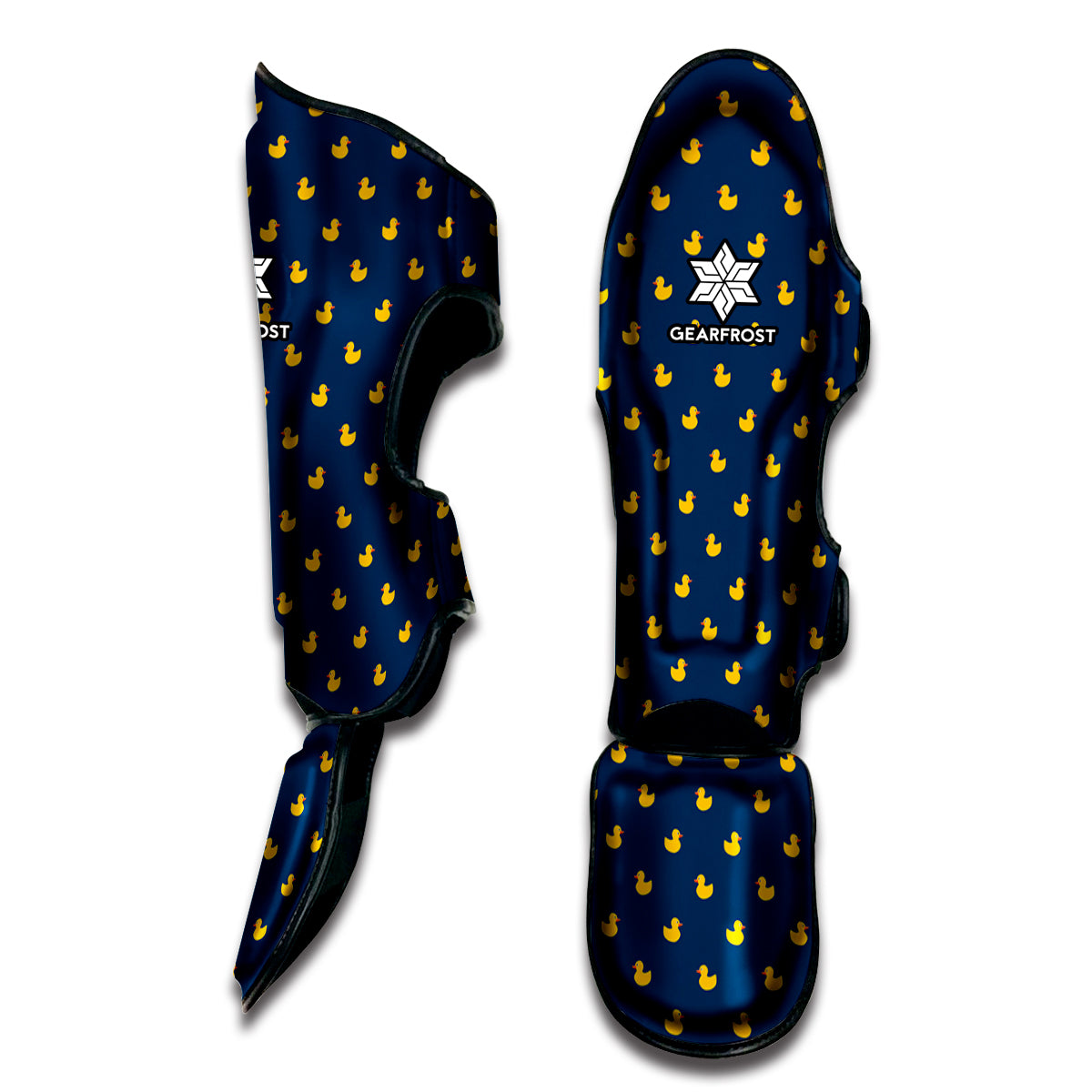 Yellow Duck Pattern Print Muay Thai Shin Guard