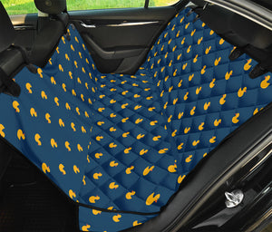 Yellow Duck Pattern Print Pet Car Back Seat Cover