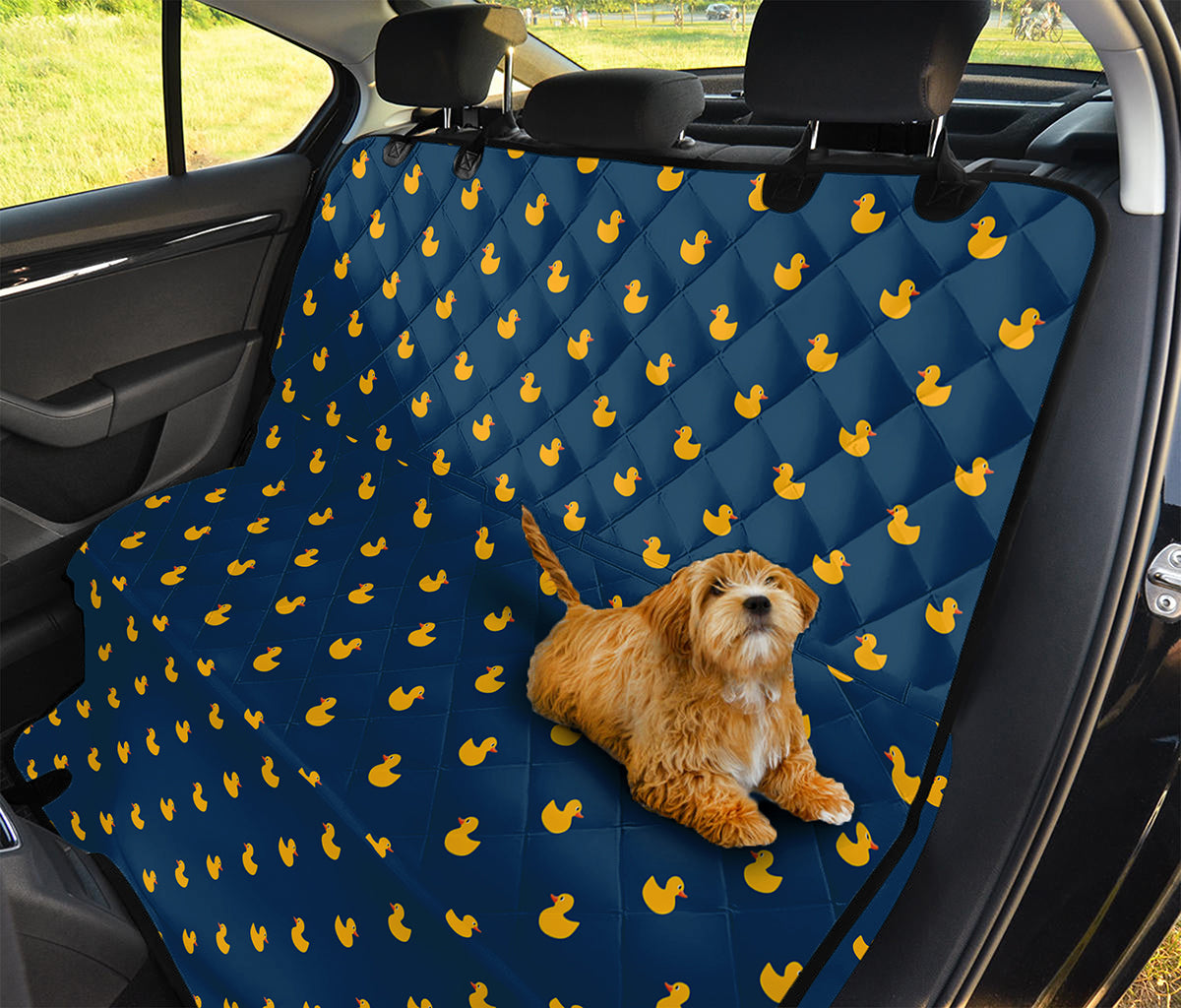 Yellow Duck Pattern Print Pet Car Back Seat Cover