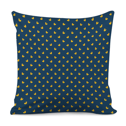 Yellow Duck Pattern Print Pillow Cover