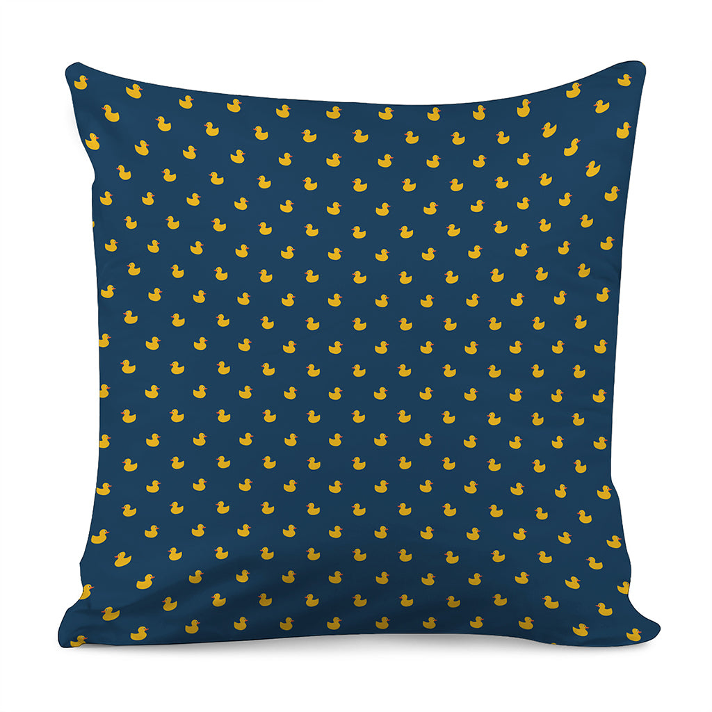 Yellow Duck Pattern Print Pillow Cover