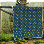 Yellow Duck Pattern Print Quilt