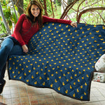 Yellow Duck Pattern Print Quilt