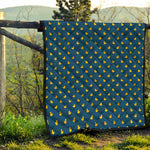 Yellow Duck Pattern Print Quilt