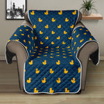 Yellow Duck Pattern Print Recliner Protector