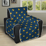 Yellow Duck Pattern Print Recliner Protector