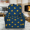 Yellow Duck Pattern Print Recliner Slipcover