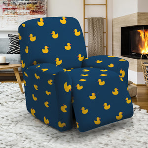 Yellow Duck Pattern Print Recliner Slipcover