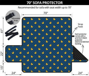 Yellow Duck Pattern Print Sofa Protector