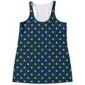 Yellow Duck Pattern Print Women's Racerback Tank Top