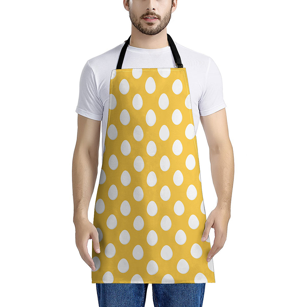 Yellow Eggs Pattern Print Apron